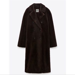Zara Faux Fur Coat NWT SZ L